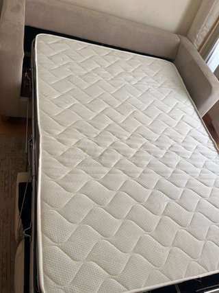 Sofá cama pana beige 2/3 plazas