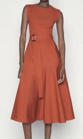 Vestido Zara Naranja Talla s