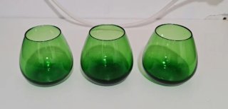 Juego 6 Copas y Vasos Cristal Verde
