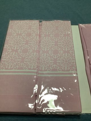 Juego de sábanas verano rosa y blanco