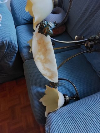 Lámpara de techo alabastro 3 brazos (negociable)