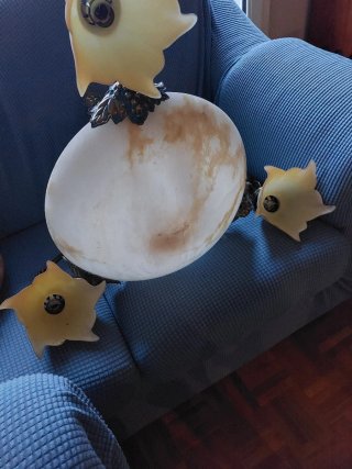 Lámpara de techo alabastro 3 brazos (negociable)