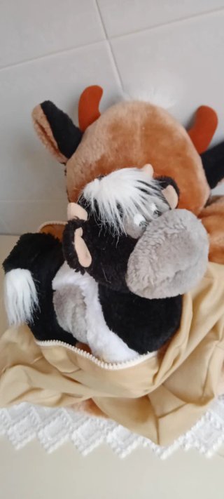 Mochila Peluche Vaca con peluches+regalo