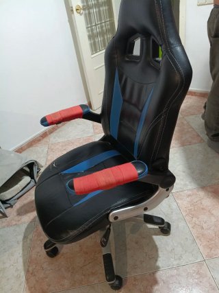 Silla Gamer Negra y Azul