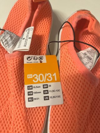 Escarpines Niña/o Talla 30-31 Naranja Nuevo