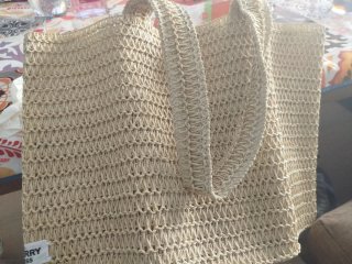 Bolso Bubberri beige tejido