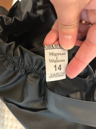 Falda pantalón de piel sintética Talla 14, nueva