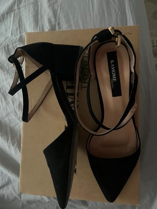 Zapatos de ante negros KAMOME