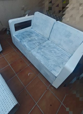 CONJUNTO SOFÁ Y SILLAS TERRAZA
