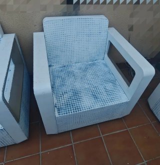 CONJUNTO SOFÁ Y SILLAS TERRAZA