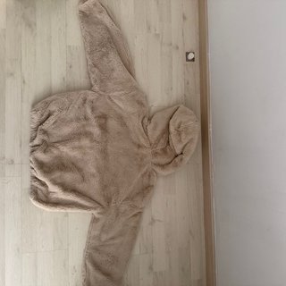 Sudadera pelo BABYGIRL rosa y beige