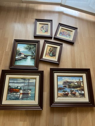 Lote de 5 cuadros decorativos