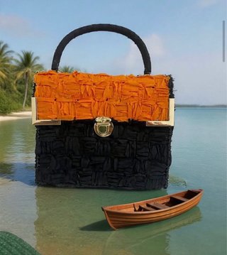 Bolso Negro y Naranja