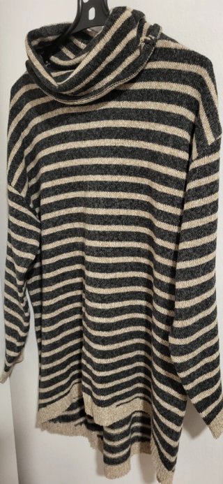 Jersey de rayas beige y negro talla única