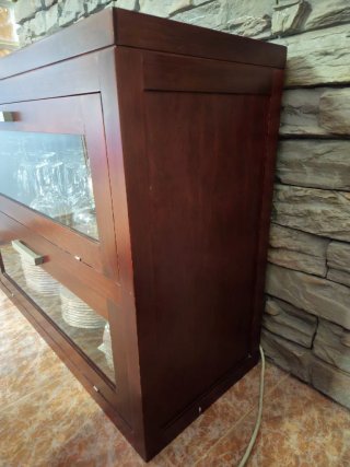Vitrina Aparador Madera y Cristal
