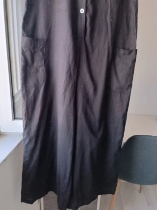 Buzo ancho lino negro talla única