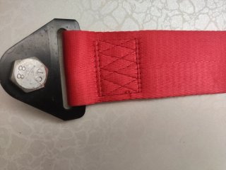 Cincha de remolque Sparco roja