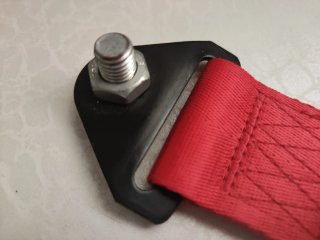 Cincha de remolque Sparco roja