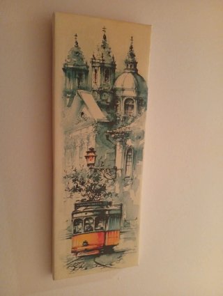Cuadro Lienzo Lisboa Tranvía Medidas 40cms x 15cms