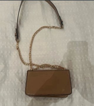 Bolso Mango Marrón Dorado Cadena