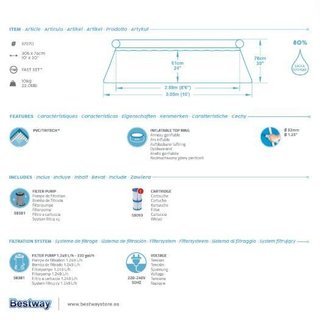 PISCINA BESTWAY 305x76cm
