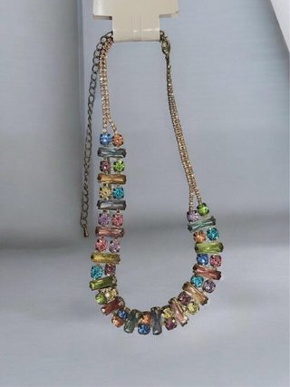Collana donna acciaio regolabile multicolore