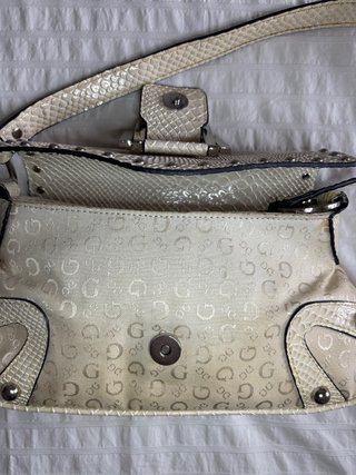 Bolso Guess Vintage y2k Beige y Plateado