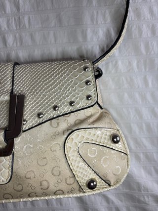 Bolso Guess Vintage y2k Beige y Plateado