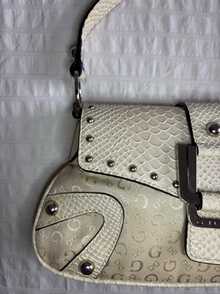 Bolso Guess Vintage y2k Beige y Plateado