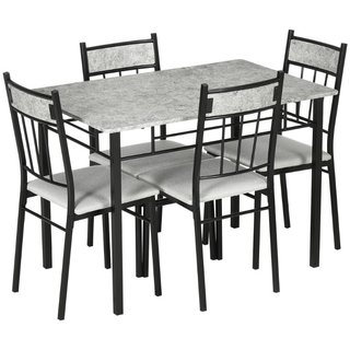 Set Tavolo e Sedie 5pz, Tavolo da Pranzo Rettangol