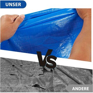Lona protección 6x6m impermeable UV y cuerda
