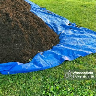 Lona protección 6x6m impermeable UV y cuerda