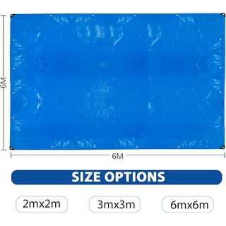 Lona protección 6x6m impermeable UV y cuerda