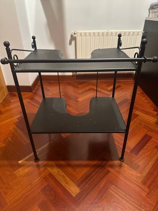 Mueble lavabo metal negro Ikea Ronnskar