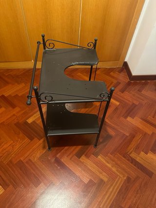 Mueble lavabo metal negro Ikea Ronnskar