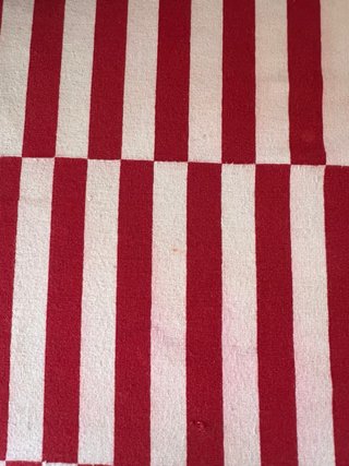 Alfombra Ikea Stockholm Rayas Roja Blanca