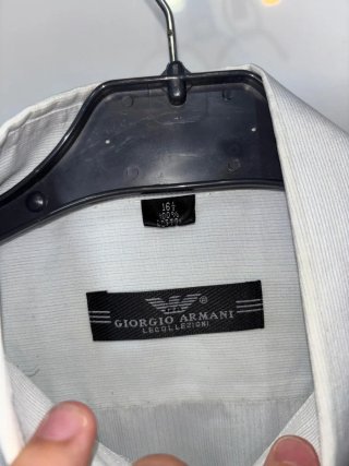 Camisa Emporio Armani Manga Larga Blanca