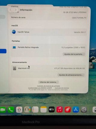 MACBOOK PRO 2020 i5/16GB RAM/512 SSD