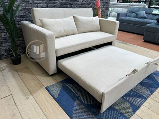 SOFA 2 PLAZAS EN POLIESTER BEIGE