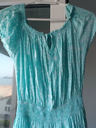 Vestido Ibicenco Azul Estampado