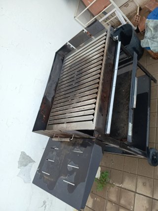 Barbacoa 60 cm metal acero inoxidable