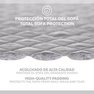 Funda Sofá Malu 3 Plazas Gris Claro