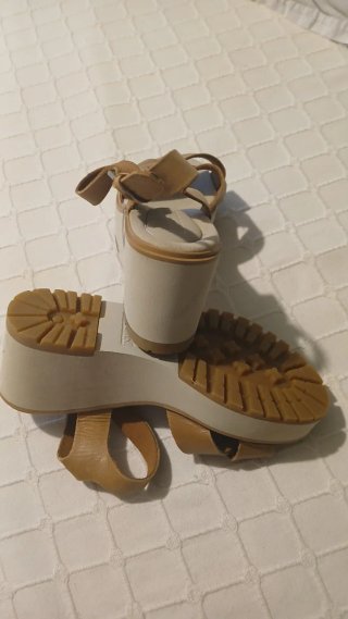 Sandalias Timberland Cuña Beige/Marrón
