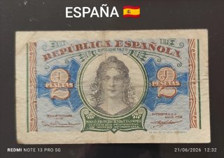 2 Pesetas España 1938