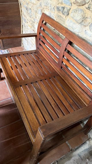 Mesa de teka extensible Ikea 1.40m Banco de 2 plaz