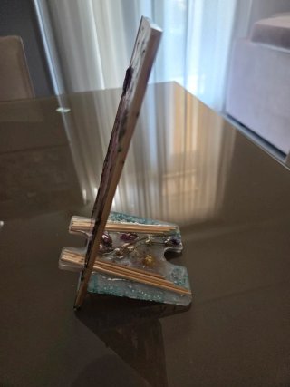 Portatelefono resina con fiori secchi