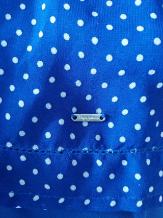 Vestido azul lunares - Pepe Jeans Talla S