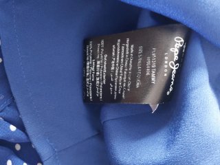 Vestido azul lunares - Pepe Jeans Talla S