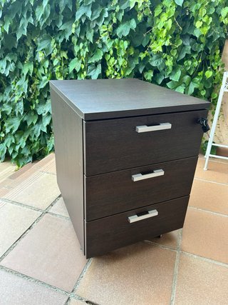 Cajonera de oficina 3 cajones Madera wengue