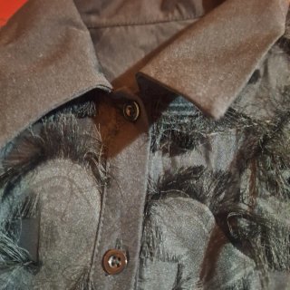 Camicia Shein nera con frange